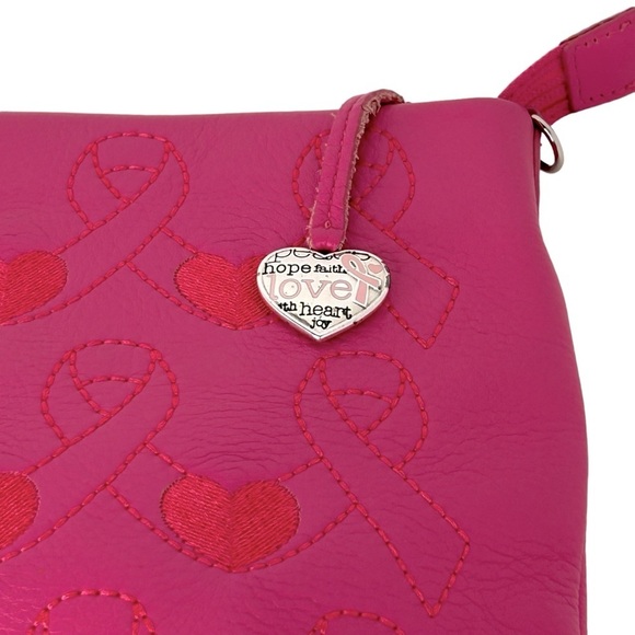 AUTHENTIC BRIGHTON COLLECTIBLES Crossbody purse BREAST CANCER AWARENESS Like new - Picture 4 of 14